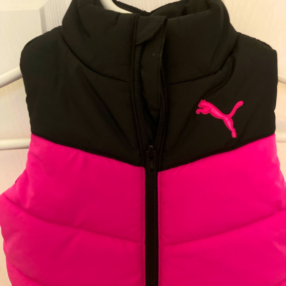 3T Girls Puma Puffer Zip Vest